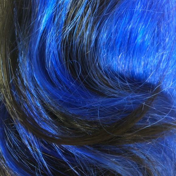 VANITY Dark Blue/Black Synthetic Wig Goth - Picture 4 of 9